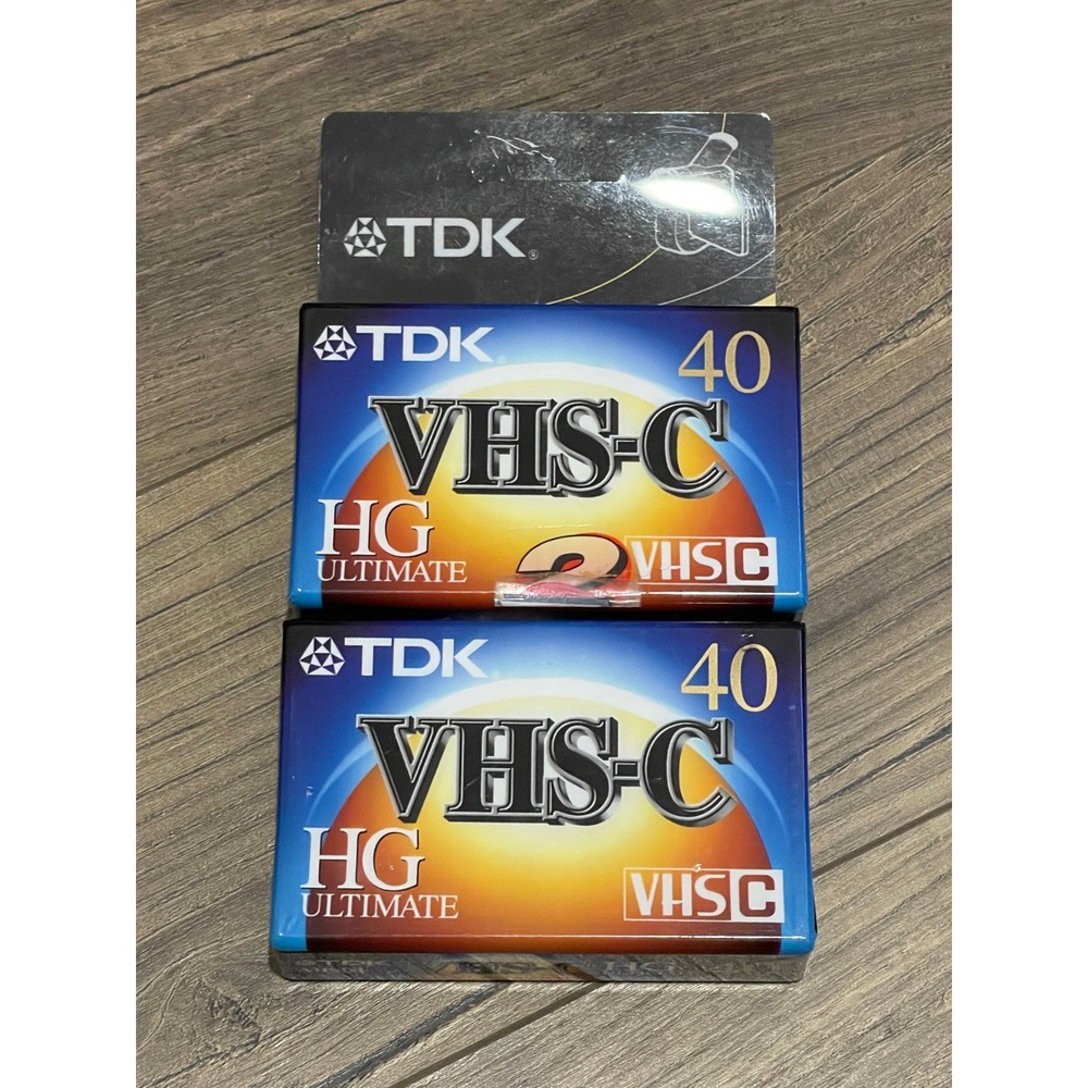TDK VHS-C HG Ultimate 40 Camcorder Videocassettes 2 Pack Sealed TC-40HGL2 Japan
